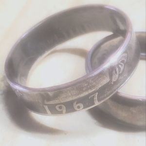1967 quarter dollar coin ring size 8